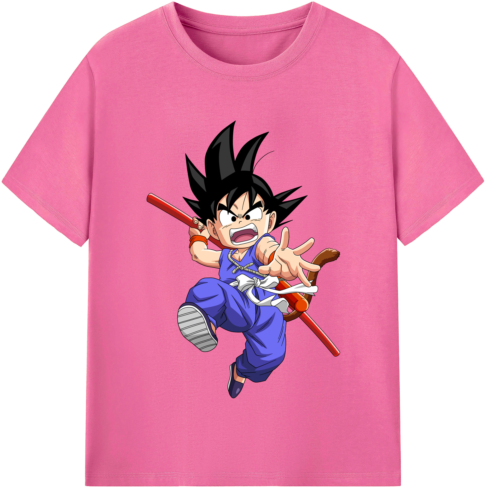 （画像用） ドラゴンボール 孫悟空（そん ごくう）Son Goku カカロット DRAGON BALL Kakarotto レディースカジュアルプリントTシャツ（綿100％）